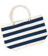 W680 Westford Mill Nautical Beach Bag Natural / Navy colour image